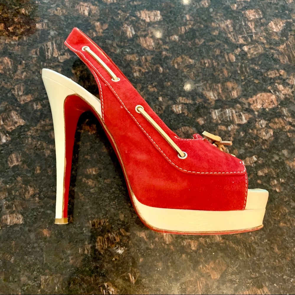 ✨SOLD✨Christian Louboutin Jefferson Peeptoe 140mm - Picture 4 of 11